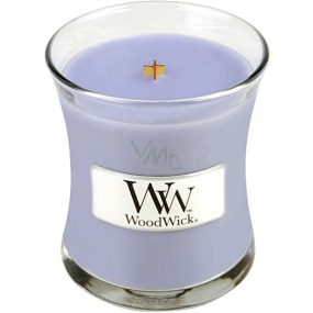WoodWick Lavender Spa - Lavender spa scented candle with wooden wick and glass lid small 85 g