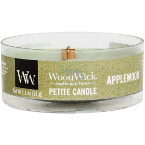 WoodWick Applewood - Apple wood scented candle with wooden wick petite 31 g