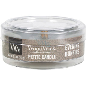 WoodWick Evening Bonfire - Evening by the campfire scented candle with a wooden wick petite 31 g