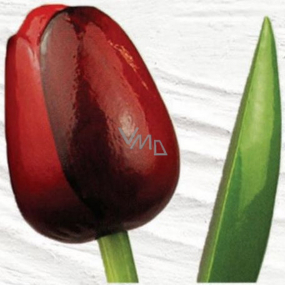 Bohemia Gifts Wooden tulip dark red 34 cm