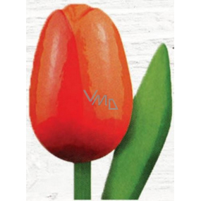 Bohemia Gifts Wooden tulip orange-red 20 cm