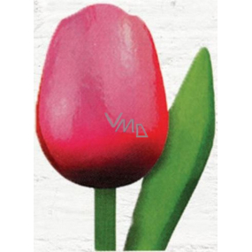 Bohemia Gifts Wooden tulip pink-red 20 cm