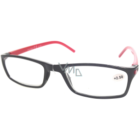 Berkeley Reading glasses +3 black red sides 1 piece MC2 ER4045