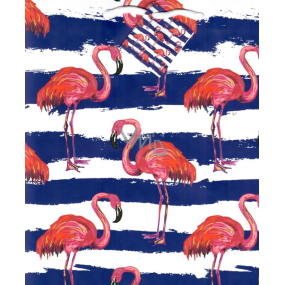 Nekupto Gift paper bag 32.5 x 26 x 13 cm Flamingos 1657 40 KFL