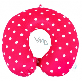 Albi Travel pillow pink with polka dots 35 cm × 33 cm × 11 cm