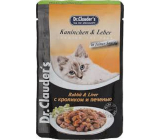 Dr. Clauders Hare meat and liver in sauce complete food with pieces of meat for cats pocket 100 g