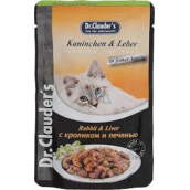 Dr. Clauders Hare meat and liver in sauce complete food with pieces of meat for cats pocket 100 g