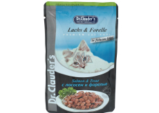 Dr. Clauders Salmon and trout in jelly complete food for cats pocket 100 g