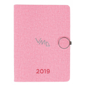 Albi Diary 2019 week with metal buckle Pink 13,2 x 18 x 1,5 cm