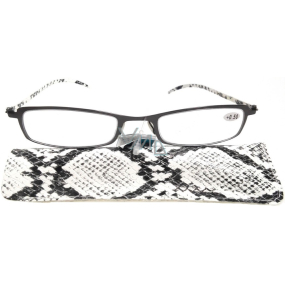 Berkeley Eyeglasses +0,5 white-black snake skin with case 1 piece MC2107