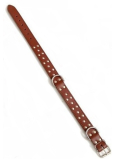 Tatrapet Collar Leather decorated dark brown 3 x 55 cm