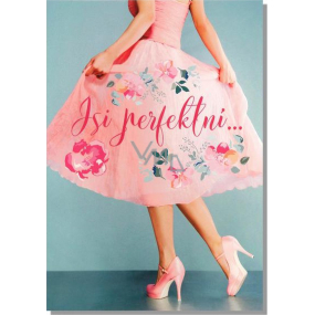 Albi Envelope Playing Wish For Love Pink retro dress Pretty Woman 14.8 x 21 cm