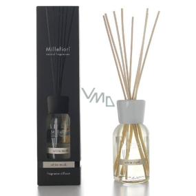 Millefiori Milano Natural White Musk - White musk Diffuser 250 ml + 8 stalks 30 cm long for medium-sized spaces lasts at least 3 months
