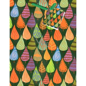 Nekupto Gift paper bag 18 x 23 x 10 cm Colored trees 1642 50 KFM