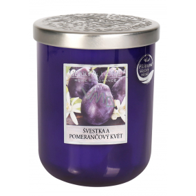 Heart & Home Plum and orange blossom Soy scented candle large burns up to 70 hours 310 g