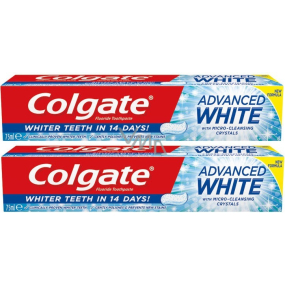 Colgate Advanced White toothpaste 2 x 75 ml, duopack