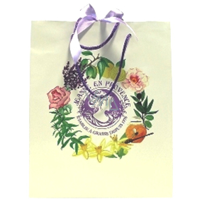 Jeanne en Provence Gift paper bag 24.5 x 30 cm white with logo