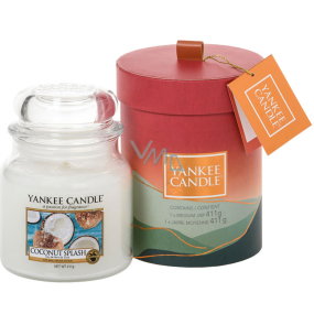 Yankee Candle Coconut Splash - Coconut Refreshment Scented Candle Classic Medium Glass 411 g Gift Set 2018