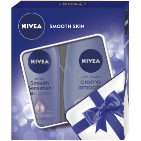 Nivea Smooth Sensation creamy body lotion 250 ml + Creme Smooth shower gel 250 ml, cosmetic set