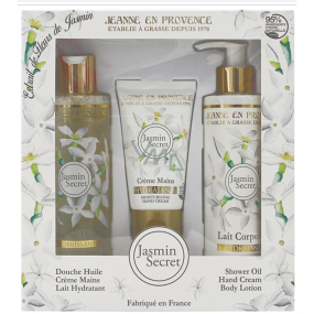 Jeanne en Provence Jasmine Secret - Secret Jasmine hand cream 75 ml + body lotion 250 ml + shower oil 250 ml, cosmetic set