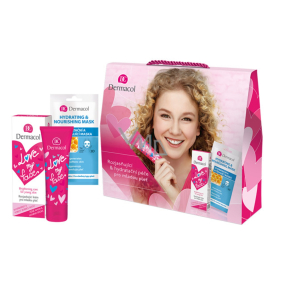 Dermacol Love My Face skin sorbet 50 ml + 3D moisturizing and nourishing mask 15 ml, cosmetic set