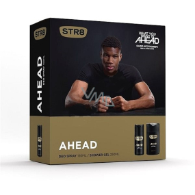 Str8 Ahead deodorant spray for men 150 ml + shower gel 250 ml, cosmetic set