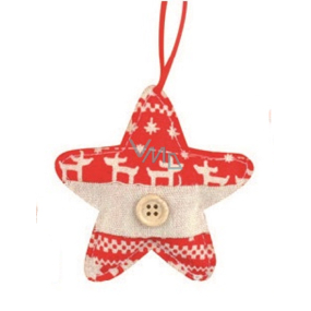 Star made of fabric for hanging 9 cm