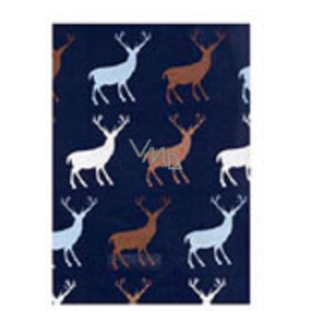 Ditipo Gift wrapping paper 70 x 200 cm Christmas dark purple with reindeer