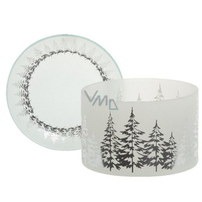 Yankee Candle Winter Trees - large trees shade large + large plate for medium and large scented candle Classic 10 x 15 cm (shade) 15 x 15 cm (plate)
