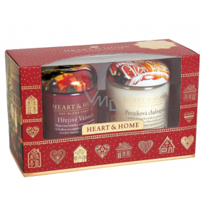 Heart & Home Warm Christmas + Gingerbread house Soy scented candle large burns up to 70 hours 2 x 310 g gift set