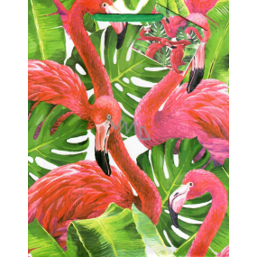 Nekupto Gift paper bag 18 x 23 x 10 cm Flamingos 1715 50 KFM