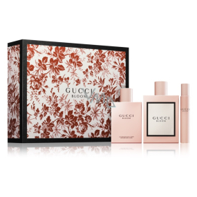 Gucci Bloom perfumed water for women 100 ml + body lotion 100 ml + perfumed water 7.4 ml, gift box
