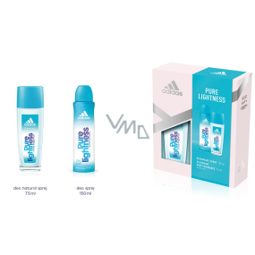 Adidas Pure Lightness perfumed deodorant glass for women 75 ml + deodorant spray 150 ml, cosmetic set