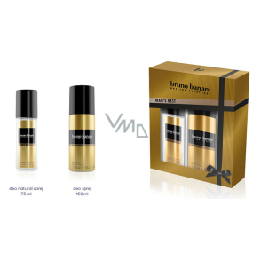 Bruno Banani Best perfumed deodorant glass for men 75 ml + deodorant spray 150 ml, cosmetic set