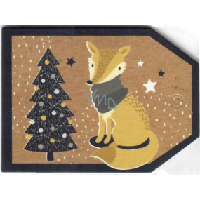 Nekupto Christmas Gift Cards brown fox 5.5 x 7.5 cm 6 pieces