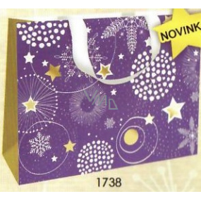 Nekupto Gift paper bag with embossing 23 x 18 cm Christmas 1738 WLFM