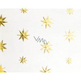 Zöwie Gift wrapping paper 70 x 150 cm Christmas Luxury White Christmas natural gold stars