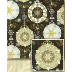 Nekupto Gift wrapping paper 70 x 500 cm Christmas Black, silver, gold motifs