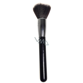 Cosmetic powder brush black-white hair black handle 18.5 cm 30450-17