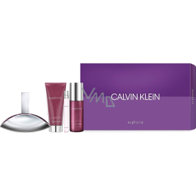 Calvin Klein Euphoria perfumed water for women 100 ml + perfumed water 10 ml + body lotion 100 ml + body mist 150 ml, gift set