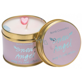 Bomb Cosmetics Snow Angel Scented natural, handmade candle in a tin jar burns up to 35 hours