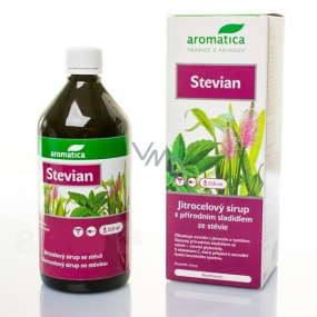 Aromatica Stevian syrup Stevia with sweetener from Stevia plant strengthens upper respiratory tract facilitates coughing 210 ml