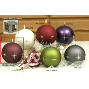 Lima Zirkon candle carmine sphere 100 mm 1 piece