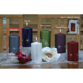Lima Zircon candle gray cylinder 80 x 150 mm 1 piece