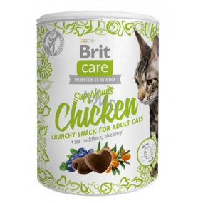 Brit Care Cat Snack Crispy chicken treat with sea buckthorn and blueberries supplementary food for adult cats 100 g