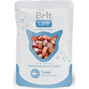 Brit Care Tuna pocket complete food for cats, pieces of meat with tuna flavor 80 g