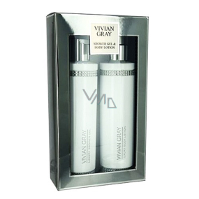 Vivian Gray Crystal White Luxury Moisturizing Body Lotion 250 ml + 250 ml shower gel, cosmetic set
