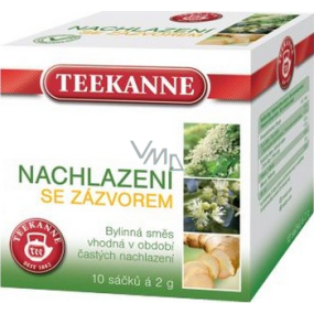 Teekanne Cold ginger herbal tea with healing effect for the period of common cold infusion bags 10 x 2 g