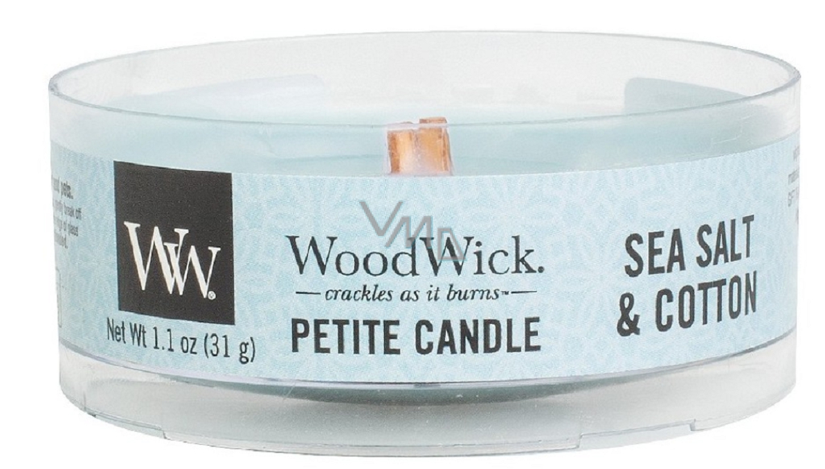 WoodWick Petite Scented Candle Sea Salt and Cotton 