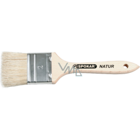Spokar Flat brush Natur 9020, wooden unpainted handle, size 3